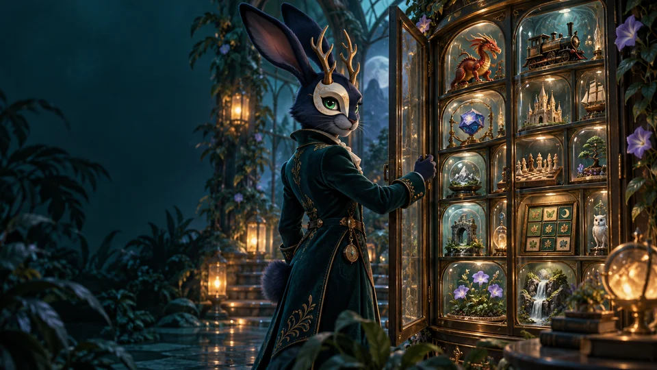 Vesper in the catalogue chapter of the Midnight Conservatory