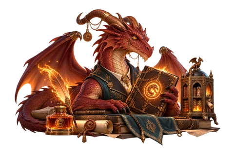 Ember Dragon: Cinder Library game characters and objects
