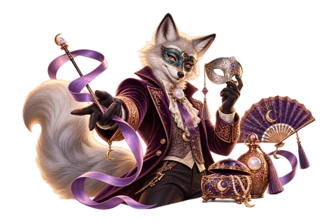 Velvet Masquerade: Silvermoon game characters and objects